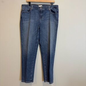 Eileen Fisher Jeans Tapered Mid Rise Organic Cotton 12